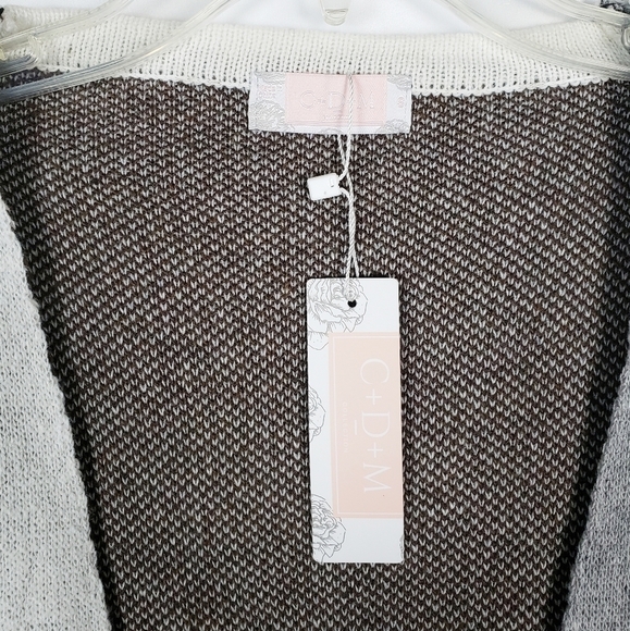 C+D+M cardigan sweater with furry pockets - Picture 4 of 6